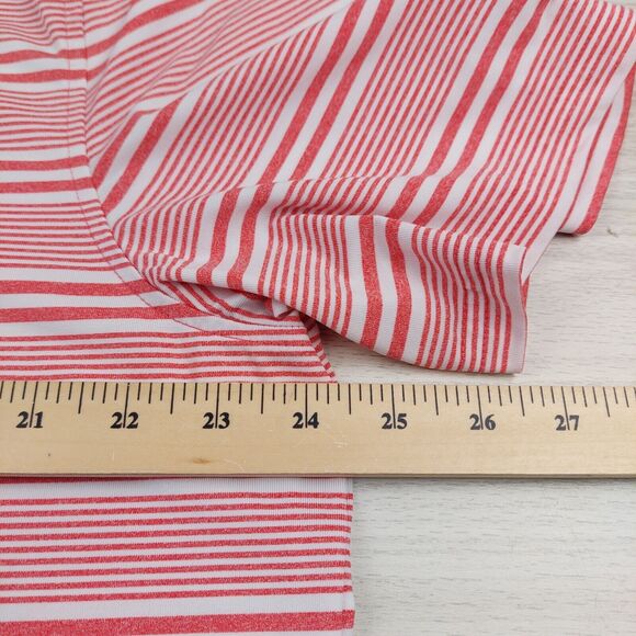 Southern Tide Polo Shirt‎ Mens XL Red Stripe Golf Quick Dry Stretch Valspar Dad - Picture 8 of 9